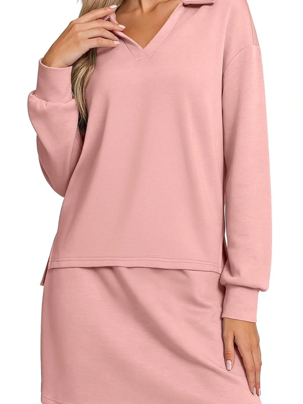 Pink Cozy Sweatshirt Skort Set💕